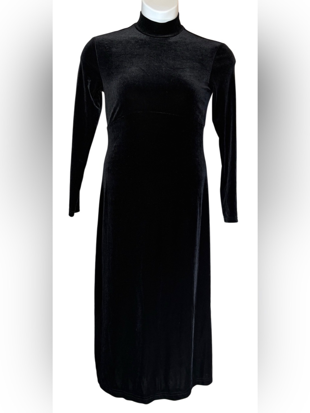 Vintage Velvet Witchy Goth Halloween Stretch Velvet Maxi Dress Size M